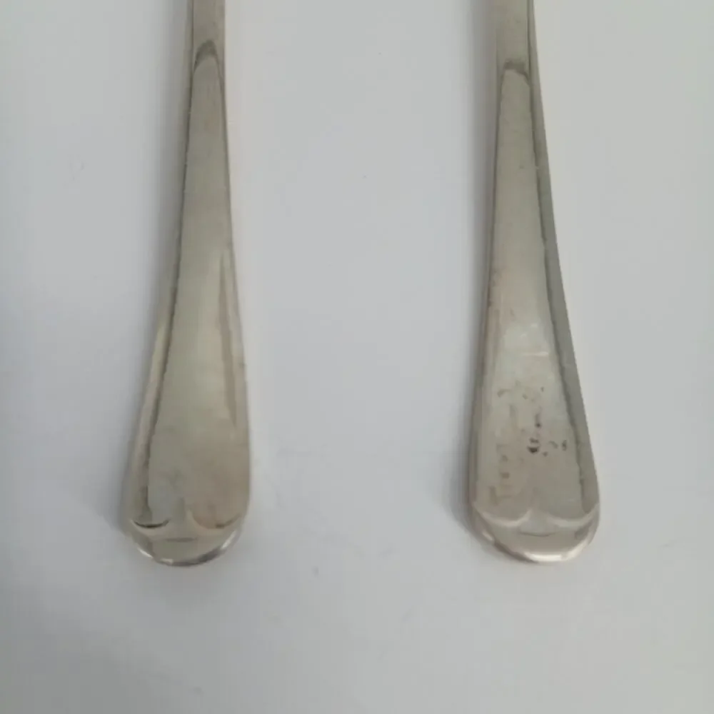 2X Set Masterpiece Japan Vintage Silver plated Salad Serving Fork And Spoon